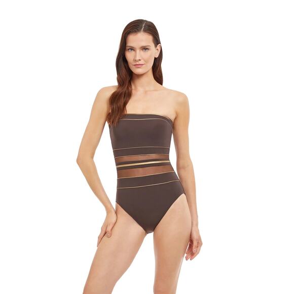 GOTTEX STRAPLESS ONE PIECE SWIMSUIT SIZE 6 - Picture 3 of 9